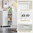 thumbnail image 4 of Alden Design Contemporary Storage Cabinet with 2 Doors and 2 Adjustable Shelves, White, 4 of 7