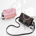 thumbnail image 3 of Bolso De Mujer De Otoño Versión Coreana Candado De Cadena Moda Bolso Bandolera De Un Hombro Simple Y Versátil 2022,1pc-Negro, 3 of 5