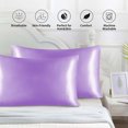 thumbnail image 4 of Satin Pillowcase for Hair and N - Standard Size 2 Pack, Frizz Reduction, Envelope Closure, Cool Sleep Temperature, Bedroom Luxury Upgrade, 4 of 9