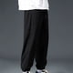 thumbnail image 3 of Pantalones largos de moda para hombre, con cordón, cintura elástica, color sólido, informales, largos para correr, pantalones para hombre, 3 of 7