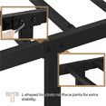 thumbnail image 4 of Yaheetech Metal Bed with Arched Headboard and Footboard, Black, Full, 4 of 7