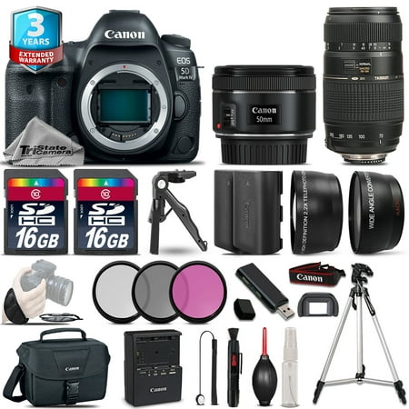 Canon EOS 5D Mark IV Camera + 50mm 1.8 & 70-300mm + Extra Battery + 2yr