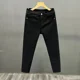 thumbnail image 5 of Pantalones vaqueros blancos para hombre, pantalones cortos rectos negros de alta calidad, pierna ancha, moda coreana, primavera y otoño, de lujo, 5 of 5
