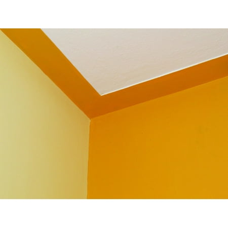 Canvas Print Yellow Ceiling Color Combination Edge Room Wall