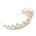 thumbnail image 3 of Tiara de diamantes de imitación, adorno para la cabeza, accesorio sencillo para vestido de novia, 3 of 7
