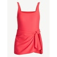 thumbnail image 4 of Time and Tru Women's and Women's Plus Size Wrap Swim Dress, Sizes XS-3X, 4 of 5