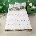 thumbnail image 4 of meiyoeat Happy Camping Zipper Twin Comforter Sets with Fitted Sheet and 2 Pillowcases For Boys,Cute Bear Initial Alphabet B Zipper Bedding Set,Polkadot Reversible,4-Piece, 4 of 7