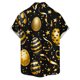 thumbnail image 3 of Ceisia Easter Graphic Print Shirt Men's Relaxed Fit Short Sleeve Button-Down Casual Top with Pocket Gold XXL Gifts, 3 of 5