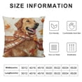 thumbnail image 5 of Qinduosi Fall Pillow Cover Golden Dog Decorations Thanksgiving Autumn Farmhouse Seasonal Decor Cushion Case for Sofa Couch White, 5 of 5