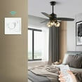 thumbnail image 3 of PEAKORA42" Modern Ceiling Fan Chandelier with Remote Control & 3 Wooden Blades, 3 of 10