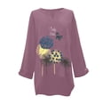 thumbnail image 5 of TENSUNNYD T Shirts For Women Plus Size Shirtfloral Print V Neckcasualfashion Top Blouses Comfort Quick Dry Tee Shirts Streetwear, 5 of 6