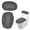 dark gray, variant on Tripumer 2 PcsToilet Covers Elegant Toilet Lid Cover and Toilet Tank Lid Cover for Bathroom Modern Home Decor Black