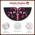 thumbnail image 3 of Xecao Breast Cancer Pattern Christmas Tree Skirt Round Xmas Tree Mat Base Cover for Holiday Home Decorations-30", 3 of 6