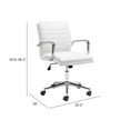 thumbnail image 3 of Partner Office Chair Adjustable Height Rolling Base Sturdy Frame Modern Design, 3 of 13