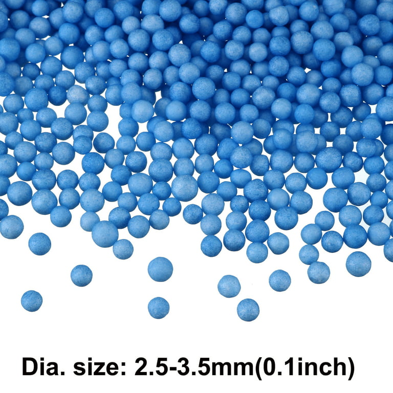 Uxcell 0.1 Blue Foam Beads Ball Mini for the Crafts and Fillings 1 Pack 
