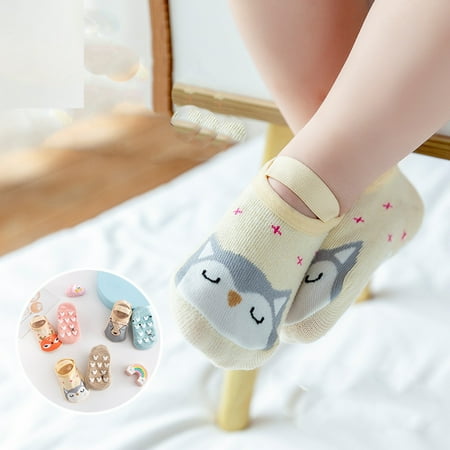

YOHOME Newborn Baby Cartoon Newborn Baby Girls Boys Anti-Slip Socks Slipper Shoes