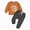 H234-Brown, variant on TOWED22 2pcs Toddler Baby Girl Boy Fall Winter Clothes Print Long Sleeve Sweatshirt Tops Casual Pants Set Little Kids Outfits Clothing(Beige,18-24 M)