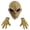 Yellow, variant on Halloween Realistic Alien Mask with Gloves,Scary Alien Head Mask