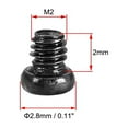 thumbnail image 3 of Unique Bargains M2 x 2mm Laptop Notebook Computer Screws Phillips Head Screw Fastener Black 2.8mm Dia Screw Head 100pcs, 3 of 3