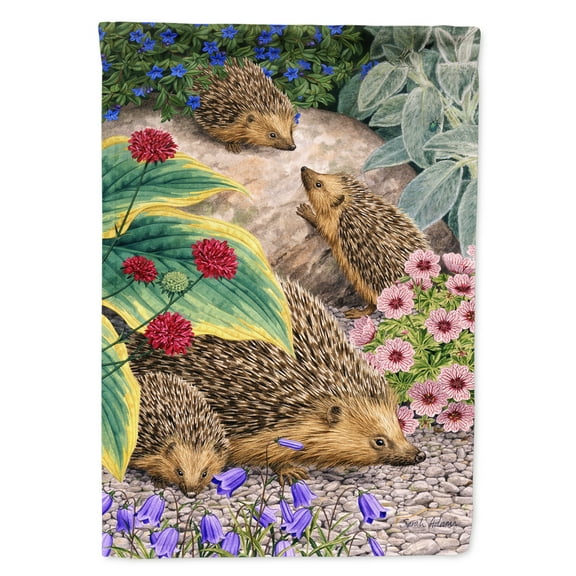 Carolines Treasures ASA2072CHF Hedgehogs Flag Canvas House Size  Large multicolor