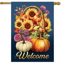 Briarwood Lane Fall Basket House Flag