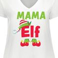 thumbnail image 4 of Inktastic Christmas Mama Elf Women's Plus Size V-Neck T-Shirt, 4 of 5