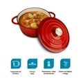 thumbnail image 2 of Olla de Hierro Fundido Esmaltado Roja Dutch Oven con Tapa 3.9 Litros CASA LITUS 3.9 Litros tipo Dutch Oven Mod. Róterdam, 2 of 10