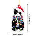 thumbnail image 3 of 2026 Christmas Home Party Decoration Cute Christmas Tree Decorations Flat Printed Acrylic Christmas Hanging Ornaments Lovely Pet Pendant For Xmas Party Home Indoor Holiday Decor, 3 of 8