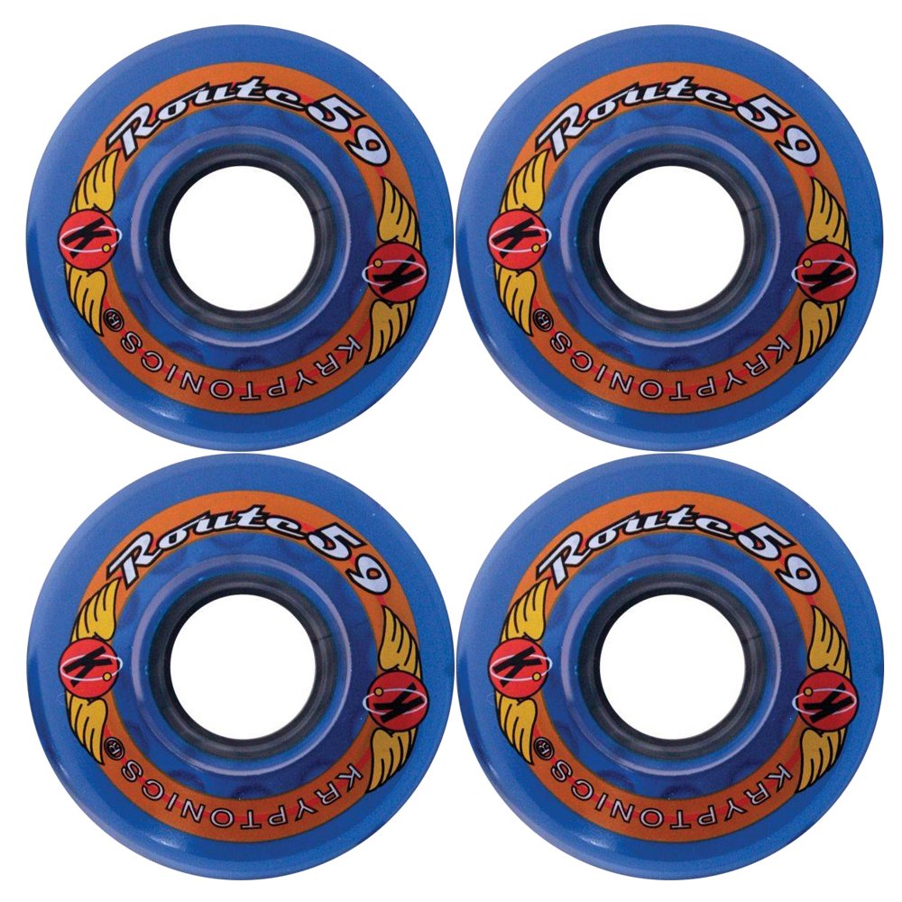 KRYPTONICS ROUTE 59MM 78A BLUE Longboard Cruiser Skateboard Wheels