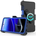 thumbnail image 6 of NIFFPD Moto G Stylus 5G 2022 Case with Screen Protector Full Body Shockproof Phone Cover with Belt-Clip Holster Dark blue&Blue, 6 of 7