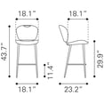 thumbnail image 3 of Banco de Bar Kessa Muebles Terrence Café, 3 of 10