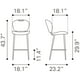 thumbnail image 3 of Banco de Bar Kessa Muebles Terrence Gris, 3 of 10