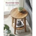 thumbnail image 2 of VASAGLE Table d'Appoint Ronde avec Tablette Inférieure, Table de Bout pour Petits Espaces, Table de Nuit pour Salon, Chambre, Noyer Rustique, 2 of 5
