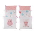 thumbnail image 4 of Cojín protector de cuna de 6 piezas Zulema Búho rosa Cojín suave para cama infantil, 4 of 8