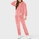 thumbnail image 2 of Mono Ajustado de Verano Gibobby Pijama de manga larga de lana artificial para mujer Casual Color Sólido Cremallera Suelto con capucha Rosa M, 2 of 5