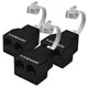 thumbnail image 1 of XANHAM Cable telefónico Divisor de 2 vías (paquete de 3) Adaptador de cable de línea telefónica RJ11 6P4C con cable de 3 pulgadas para teléfono fijo Cable negro AV01204, 1 of 1