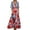 Red, variant on Levmjia Dresses For Women Summer Elegant V Neck Print Split Ankle Length Trendy Casual Long Maxi Dress Party Vacation Outfit