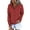 Red, variant on Plain Hoodie for Women Fall Outwear Button Up Cotton Sweatshirt Jacket Drawstring Pockets Loose Casual Top Coat (Large, Red)