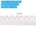 thumbnail image 2 of Uxcell 5 Yard  3mm OD 0.47" Wide Faux Pearl Lace Ribbon White 5Pack, 2 of 5