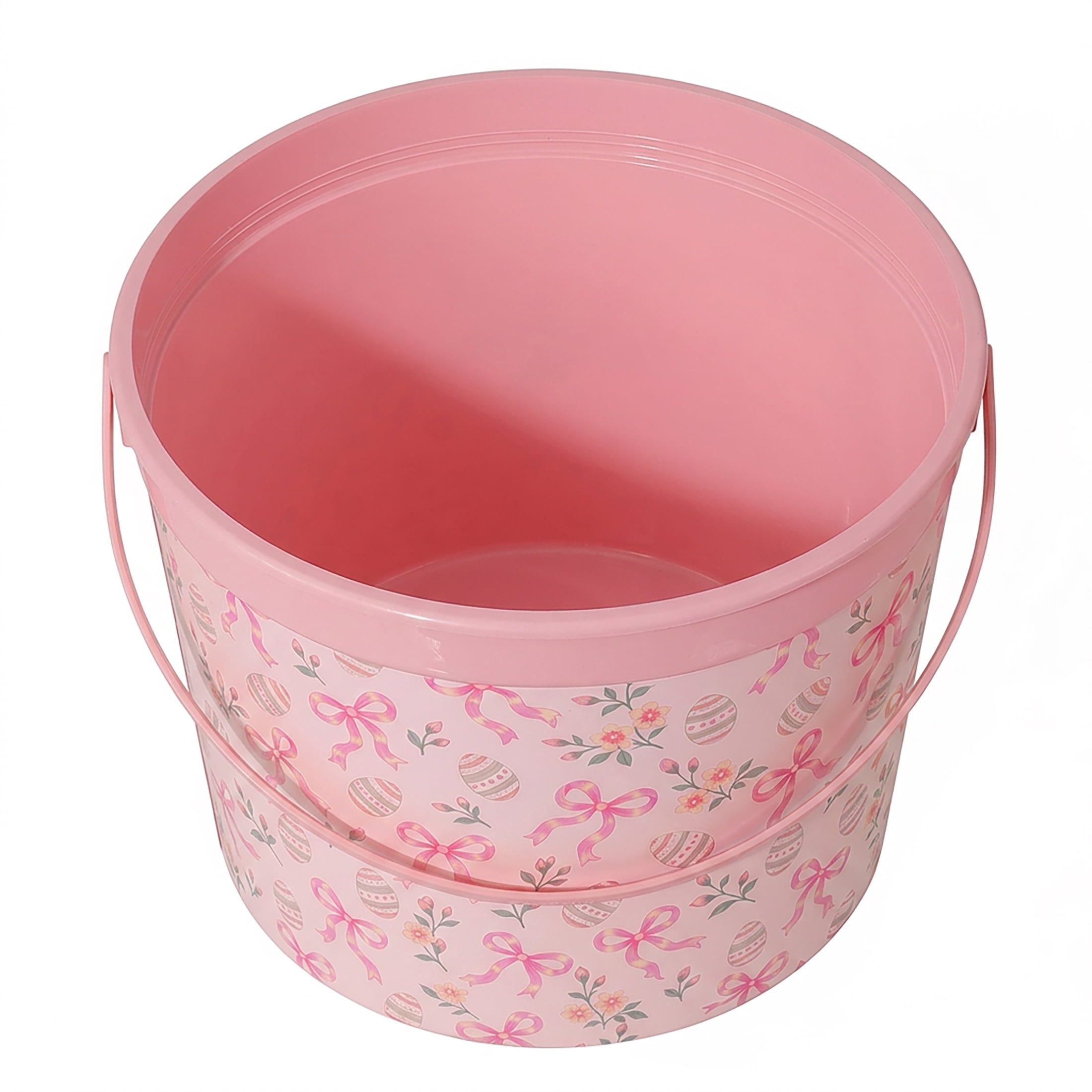 5-Quart Plastic Easter Bucket, Ribbon