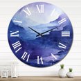 thumbnail image 1 of Designart "Dreaming in Indigo I" Abstract Landscape Oversized Wall Clock, 1 of 6