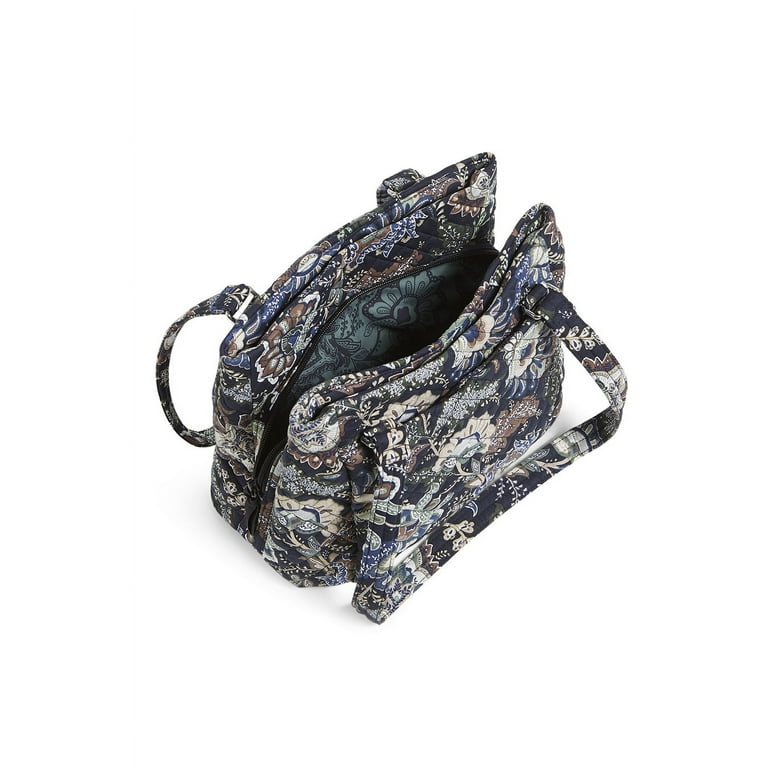 Vera Bradley Women s Recycled Cotton Multi Compartment Shoulder Bag Java Navy Camo Walmart