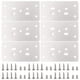 thumbnail image 1 of Placas de reparación de bisagra de 6 piezas placas de reparación de bisagra de puertas de acero inoxidable placas de reparación del gabinete, 1 of 8