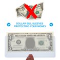 thumbnail image 3 of Uxcell Bill Money Holders, 50Pcs Top-Insert Currency Holder, 6.8 x 3" Blue, 3 of 6