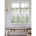 thumbnail image 2 of Light Green Eucalyptus Leaves Bathroom Window Curtain, Watercolor Spring Summer Botanical Light Filtering Coffee Kitchen Curtains, Bedroom Living Room Curtains 2 Panel 84"x45", 2 of 6