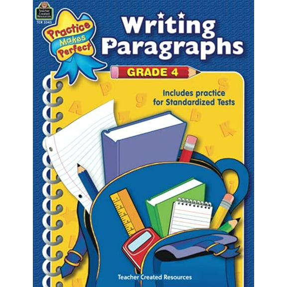 Pre-Owned Writing Paragraphs Grade 4: Grade 4 : Includes Practice for Standardized Tests Paperback