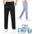 thumbnail image 1 of Meshirons - Ice Silk Mesh Panel Casual Pants, Breathable Quick Dry Comfort with Pockets, Tailored for Men Over 55, 1 of 7