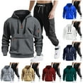 thumbnail image 5 of Dvprdro Men Sweatsuits 2PC Sets Zipper Pocket Hoodie Outfit Long Sleeves Sweatshirt and Cargo Joggers Set Casual Loungewear Tracksuit, 5 of 5