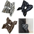 thumbnail image 2 of Soft Square Scrunchie Unique Striped Hair Tie Heart Detail For Different Ages, 2 of 18