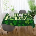 thumbnail image 6 of Dreamtimes St Patrick's Day Clover Tablecloth, Waterproof Washable Polyester Square Table Cover, Durable Tablecloth for Kitchen Dining Table Party Decor, 54"x72", 6 of 7